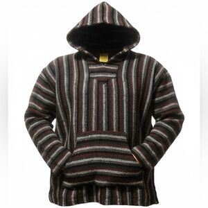 Striped Hooded Men's Jacket